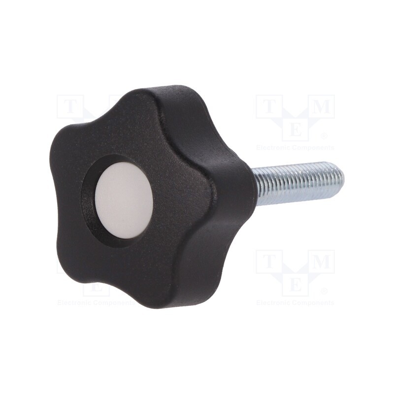 1 pcs x ELESA+GANTER - VCT.32 P-M8X20-C3 - Knob, Ø: 32mm, Ext.thread: M8, 20mm, H: 23mm, technopolymer PP