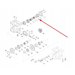 US$254 42 107 retaining ring 25 x 38 x 5
