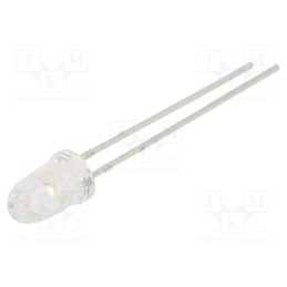 5 pcs x EVERLIGHT - 383-2SDRC/S530-A3 - LED, 5mm, red, 1000mcd, 6°, Front: convex, 2.4V, No.of term: 2