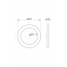 Thick washer for the flat axle pin, thickness 4-6m