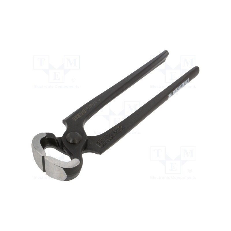 1 pcs x UNIOR - 601343 - Carpenters pincers, end,cutting, phosphate head,forged,cure