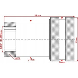 Hydra socket, euro connector, internal thread 3 8
