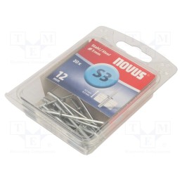 1 pcg x NOVUS - 045-0035 - Rivet, steel, Rivet diam: 3mm, L.rivet: 12mm, 20pcs.