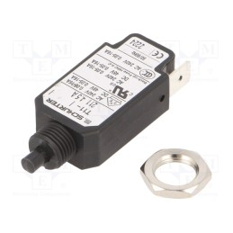 1 pcs x SCHURTER - 4400.0041 - Circuit breaker, Urated: 240VAC, 48VDC, 4.5A, SPST, Poles: 1, screw