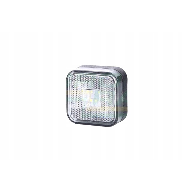 Square marker lamp with white LED reflector