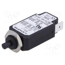 1 pcs x SCHURTER - 4400.0008 - Circuit breaker, Urated: 240VAC, 48VDC, 1A, SPST, Poles: 1, screw