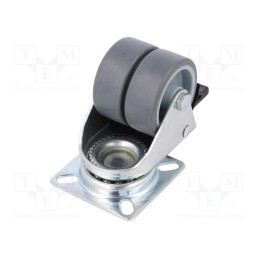 1 pcs x RADER - KPDA-TPA 50S-HC - Transport wheel, Ø: 50mm, W: 34mm, H: 71mm, twin wheels, 70kg, TPA