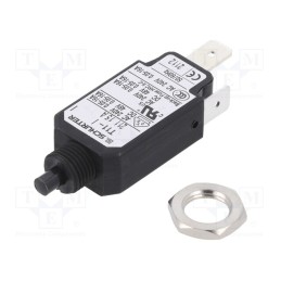 1 pcs x SCHURTER - 4400.0065 - Circuit breaker, Urated: 240VAC, 48VDC, 15A, SPST, Poles: 1, screw
