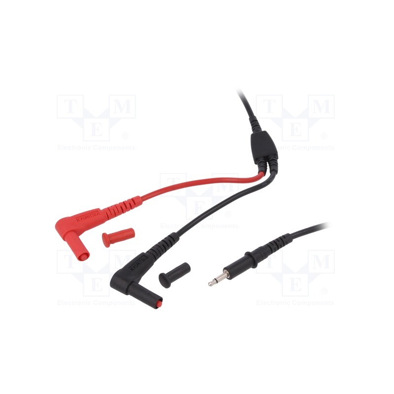 1 pcs x KYORITSU - KEW7256 - Test lead, probe tip x2,angular banana plug 4mm x2, Len: 1.2m