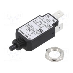 1 pcs x SCHURTER - 4400.0265 - Circuit breaker, Urated: 240VAC, 48VDC, 14.5A, SPST, Poles: 1, screw