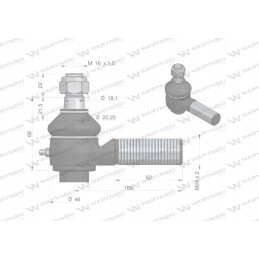 The joint is reinforced, shortened and adjustable