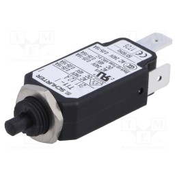 1 pcs x SCHURTER - 4400.0052 - Circuit breaker, Urated: 240VAC, 48VDC, 12A, SPST, Poles: 1, screw