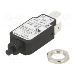 1 pcs x SCHURTER - 4400.0073 - Circuit breaker, Urated: 240VAC, 48VDC, 11A, SPST, Poles: 1, screw