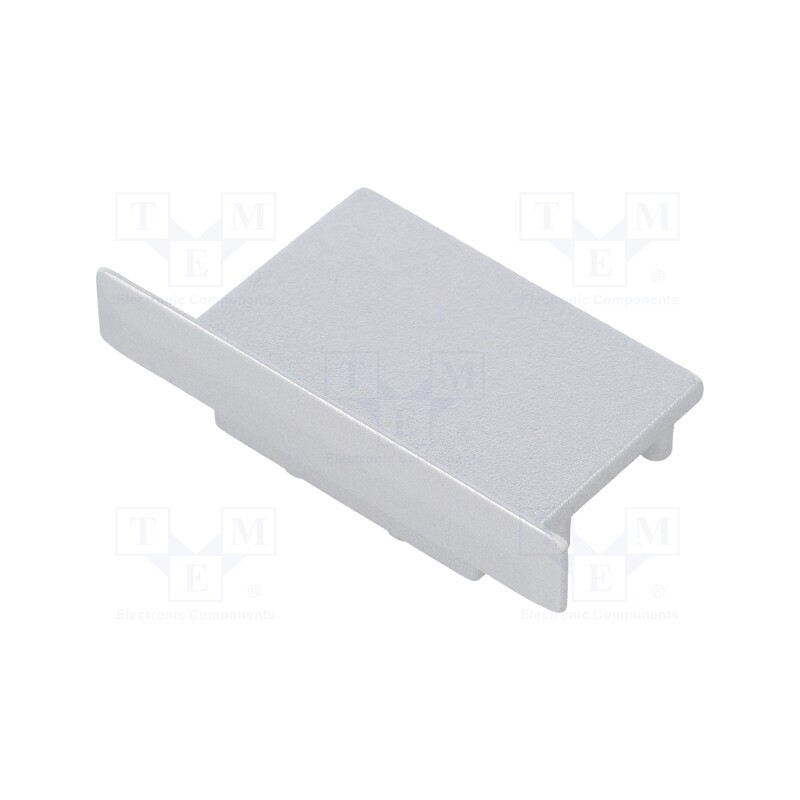 1 set x TOPMET - V4930040 -AS - Cap for LED profiles, silver, 2pcs, ABS, VARIO30-07