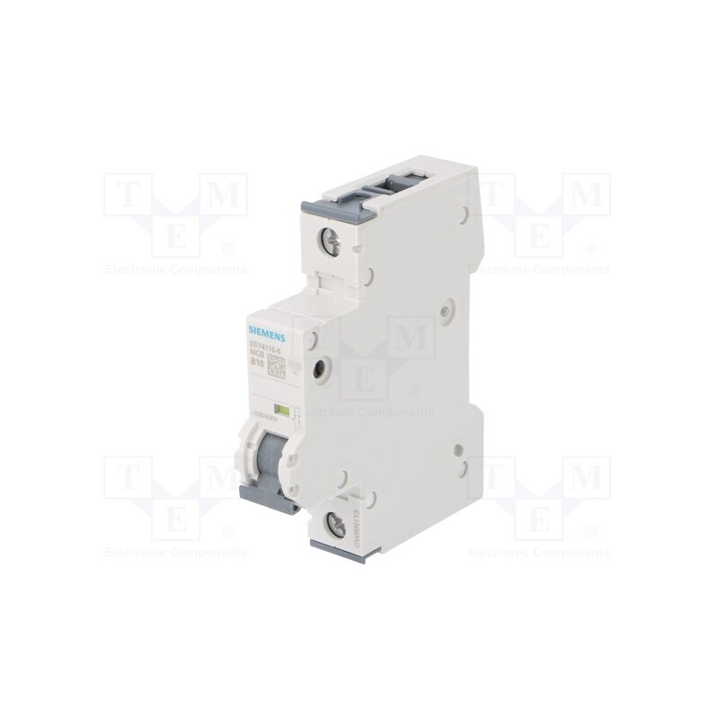 1 pcs x SIEMENS - 5SY4116-6 - Circuit breaker, 230/400VAC, Inom: 16A, Poles: 1, Charact: B, 10kA