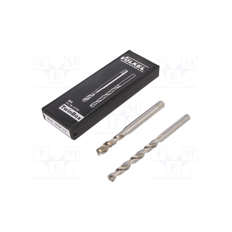 1 pcs x Vu00d6LKEL - 37794 - Tap, high speed steel cobalt HSS-E, M8, 1.25, for blind holes