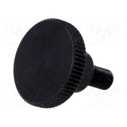 1 pcs x ELESA+GANTER - DIN 464-M4-8 - Knob, Ø: 16mm, Ext.thread: M4, 8mm, H: 9.5mm, steel, knurled