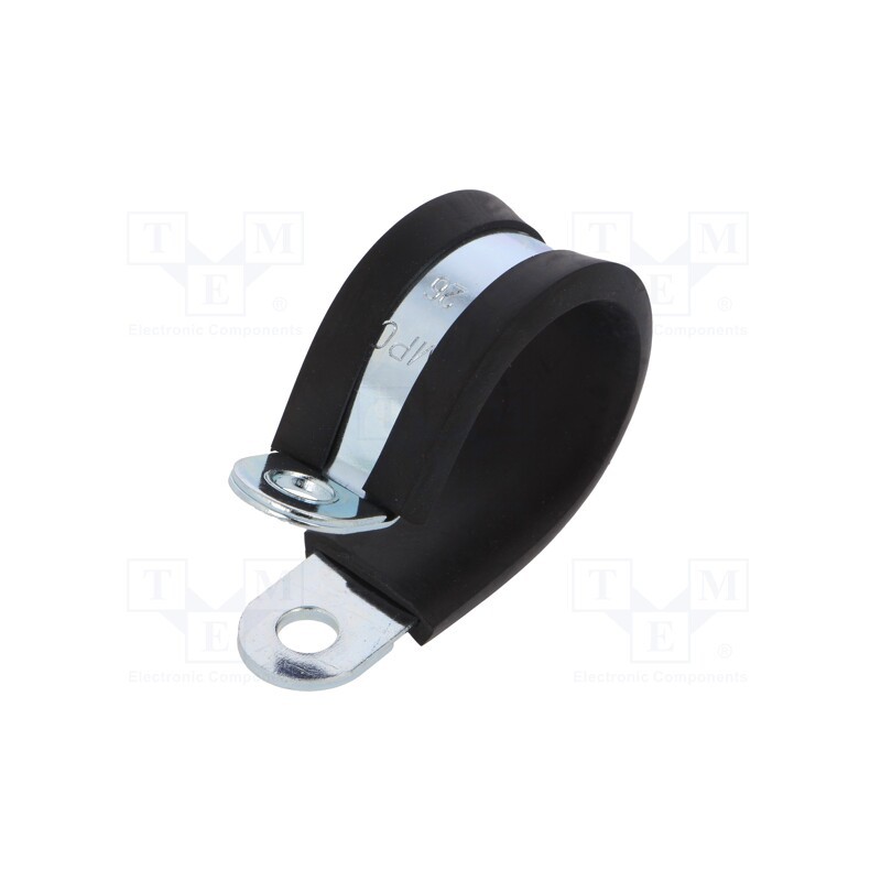 1 pcs x MPC INDUSTRIES - LKD12615 - Fixing clamp, ØBundle : 26mm, W: 15mm, steel, Cover material: EPDM