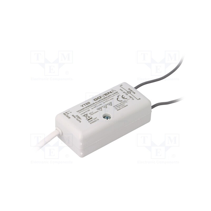 1 pcs x GOVENA - TEG-YT-60 - Transformer: electronic, 60VA, 230VAC, 11.5V, IP40, 0÷40°C