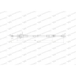 Cable to control the distributor on the forks l 100