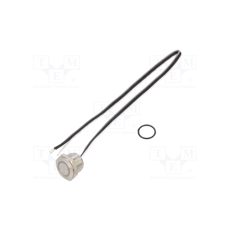 1 pcs x ONPOW - MTA16F-10E/Y/B/24V/S - Switch: vandal resistant, Pos: 2, SPST-NO, 50mA/24VDC, IP65, blue