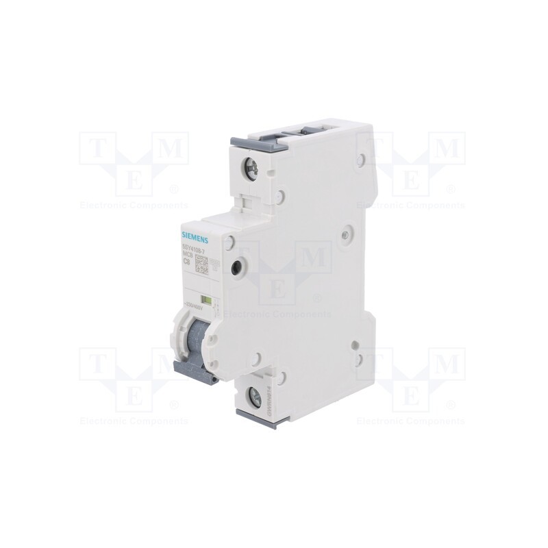 1 pcs x SIEMENS - 5SY4108-7 - Circuit breaker, 230/400VAC, Inom: 8A, Poles: 1, Charact: C, 10kA