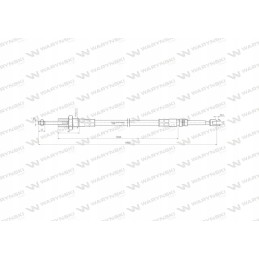 Cable to control the distributor on the forks l 150