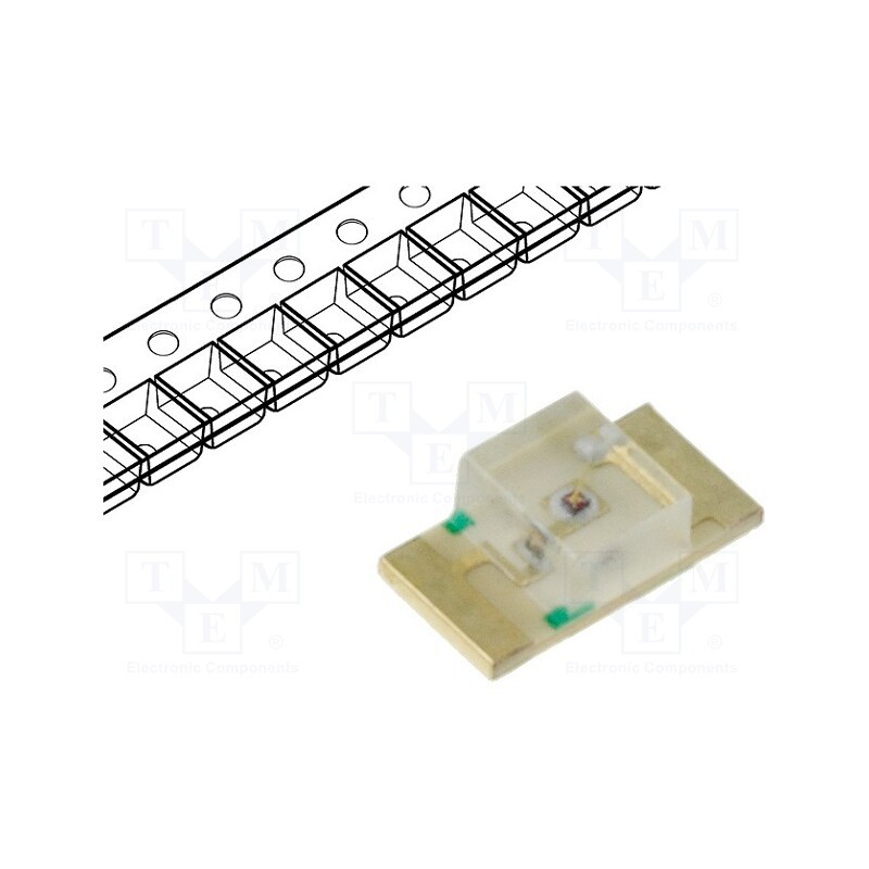 5 pcs x KINGBRIGHT ELECTRONIC - KPTR-3216SURCK - LED, SMD, 1206, red, 40÷80mcd, 3.2x1.6x1.05mm, 120°, 1.95÷2.5V, 20mA
