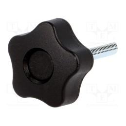 1 pcs x ELESA+GANTER - VCT.32 P-M6X30 - Knob, Ø: 32mm, Ext.thread: M6, 30mm, H: 23mm, technopolymer PP