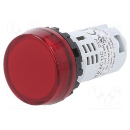 1 pcs x IDEC - YW1P-1BUQ4R - Control lamp, 22mm, IP65, 24VAC, red, 24VDC