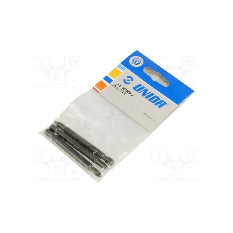 1 set x UNIOR - 603418 - Screwdriver bit, square, 2, Overall len: 75mm, 3pcs.