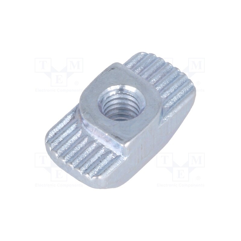 1 pcs x ELESA+GANTER - GN 505-8-M4-MB - Nut, for profiles, Width of the groove: 8mm, steel, zinc, T-slot