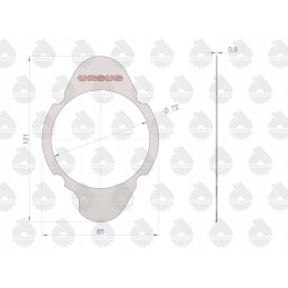 Compressor cylinder gasket 950941 0 8mm c 360