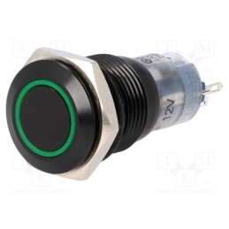 1 pcs x ONPOW - LAS2-GQF-11E/G/12V/A/FP - Switch: vandal resistant, Pos: 2, SPDT, 0.5A/220VAC, 1A/24VDC, IP67