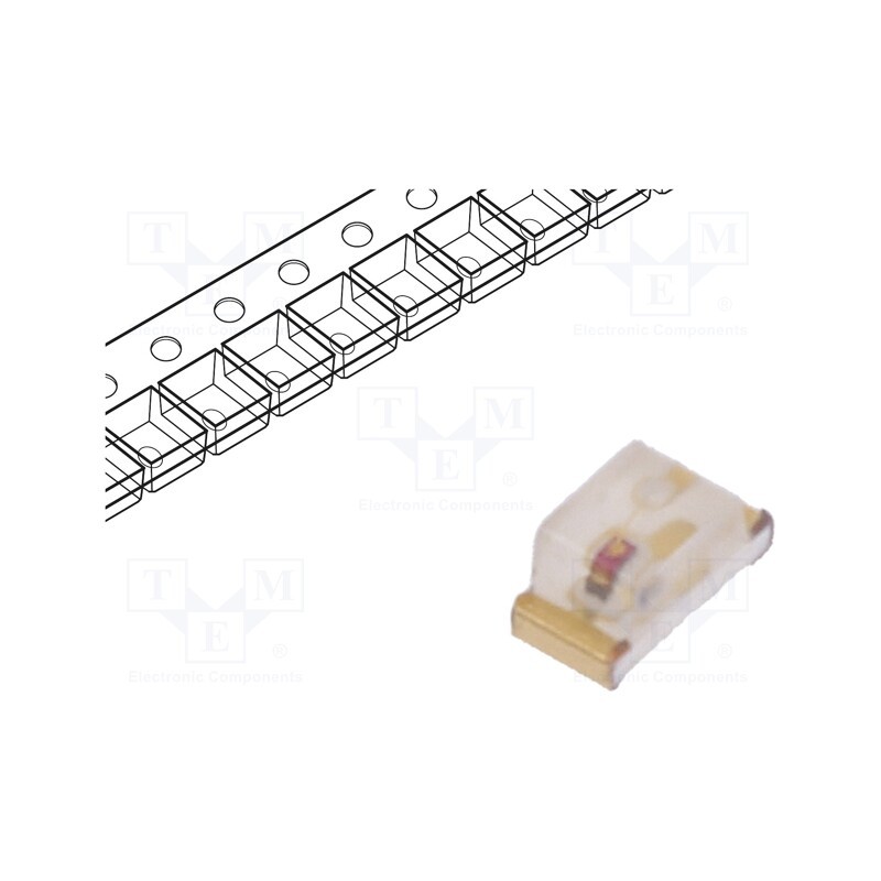 5 pcs x KINGBRIGHT ELECTRONIC - KPT-1608SURCK - LED, SMD, 0603, red, 120÷230mcd, 1.6x0.8x0.75mm, 120°, 1.95÷2.5V