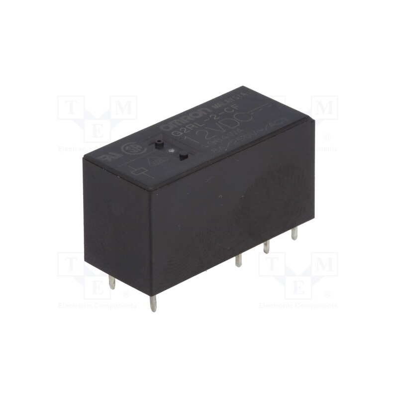 1 pcs x OMRON OCB - G2RL-2-CF 12VDC - Relay: electromagnetic, DPDT, Ucoil: 12VDC, Icontacts max: 8A, PCB