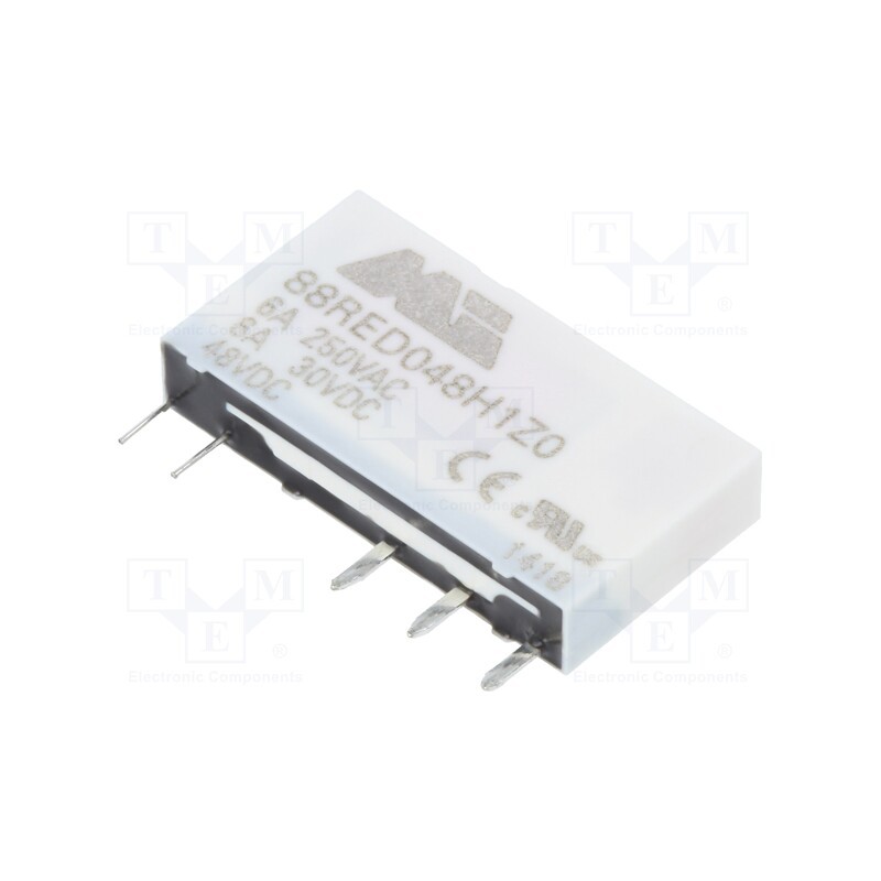 1 pcs x MORSETTITALIA - 88RED048H1Z0 - Relay: electromagnetic, SPDT, Ucoil: 48VDC, 6A, 6A/250VAC, 6A/30VDC