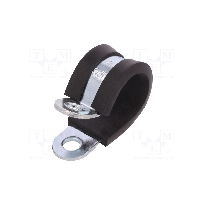 1 pcs x MPC INDUSTRIES - LKD11815 - Fixing clamp, ØBundle : 18mm, W: 15mm, steel, Cover material: EPDM