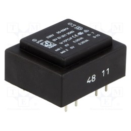 1 pcs x HAHN - BV EI 301 3583 - Transformer: encapsulated, 0.7VA, 230VAC, 6V, 6V, 58mA, 58mA, PCB