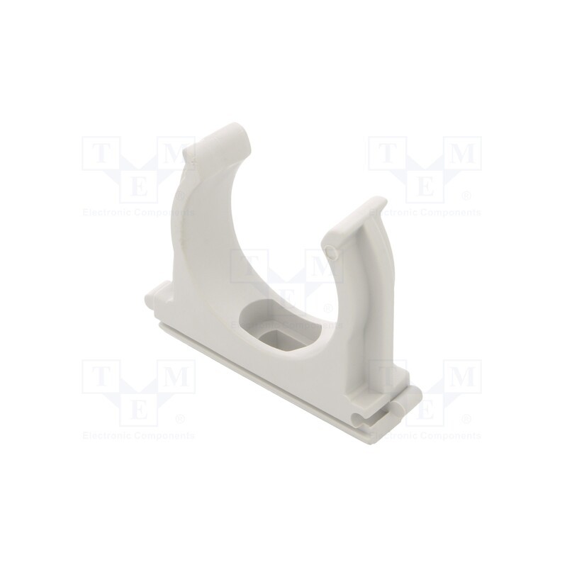 25 pcs x BM GROUP - BMTPZFS40 - Bracket, ABS, Application: for braids, light grey, Size: 40