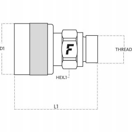 Screw-in quick connector, plug bg 3, internal thread 1 2