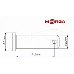 Lower link joint pin c 385 mor 80450096