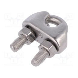 1 pcs x KRAFTBERG - ZLK-8-A4 - Rope clamp wire, acid resistant steel A4, for rope, Ørope: 8mm