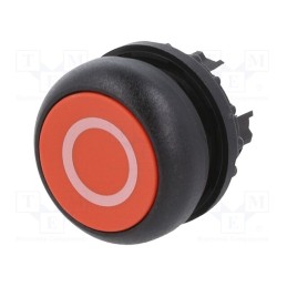 1 pcs x EATON ELECTRIC - M22S-D-R-X0 - Switch: push-button, 22mm, Stabl.pos: 1, red, none, IP67, flat, Pos: 2