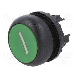 1 pcs x EATON ELECTRIC - M22S-D-G-X1 - Switch: push-button, 22mm, Stabl.pos: 1, green, none, IP67, flat