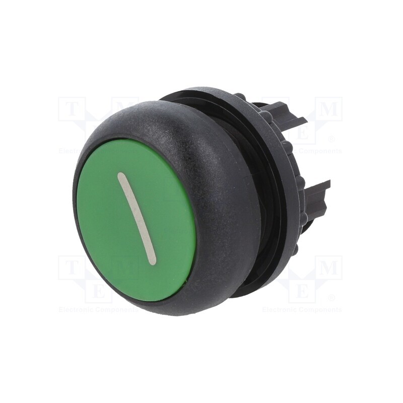 1 pcs x EATON ELECTRIC - M22S-D-G-X1 - Switch: push-button, 22mm, Stabl.pos: 1, green, none, IP67, flat