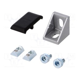 1 pcs x FATH - 093W201N05S01 - Angle bracket, for profiles, Width of the groove: 5mm, W: 17mm