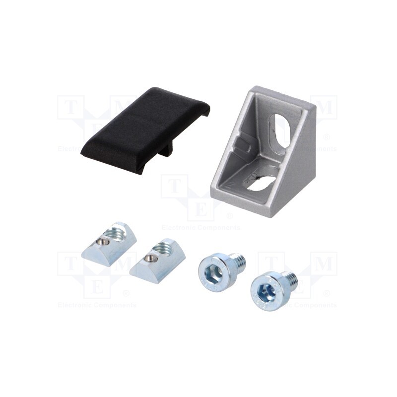 1 pcs x FATH - 093W201N05S01 - Angle bracket, for profiles, Width of the groove: 5mm, W: 17mm