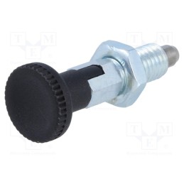 1 pcs x ELESA+GANTER - GN 717-5-M8-CK-ST - Indexing plungers, Thread: M8, Plating: zinc, 5mm, Mat: steel