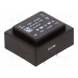 1 pcs x HAHN - BV EI 301 2783 - Transformer: encapsulated, 0.5VA, 230VAC, 10V, 50mA, PCB, BVEI
